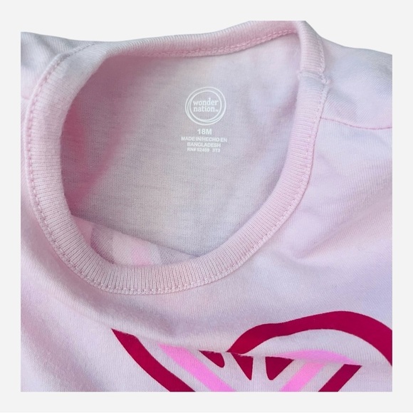 Wonder Nation Girls' 18 Mo tutu Love Heart Dress - Pink and Red long sleeve - Picture 4 of 8